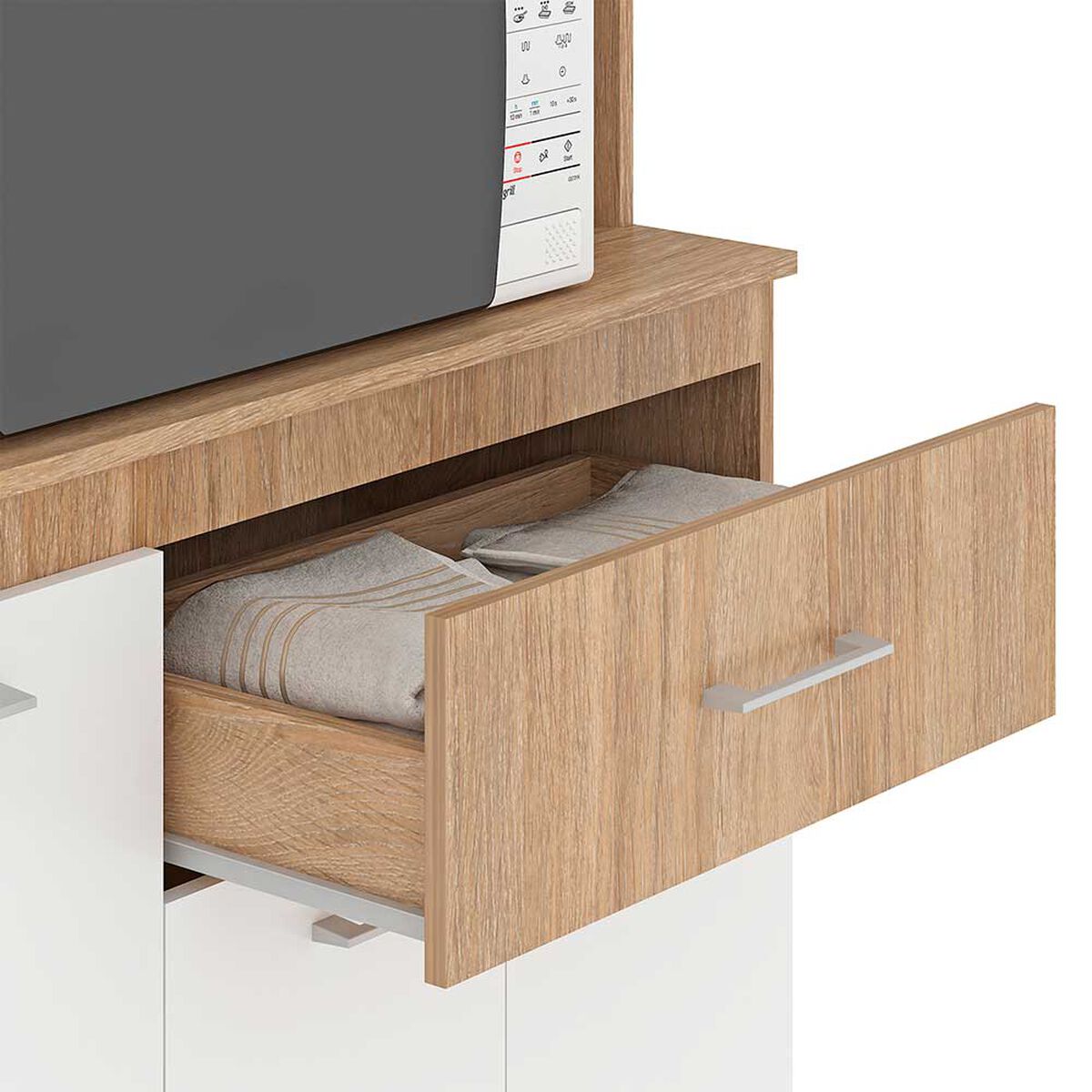 Mueble de Cocina Vekkahome Buck 1 Cajón 12 Puertas Café