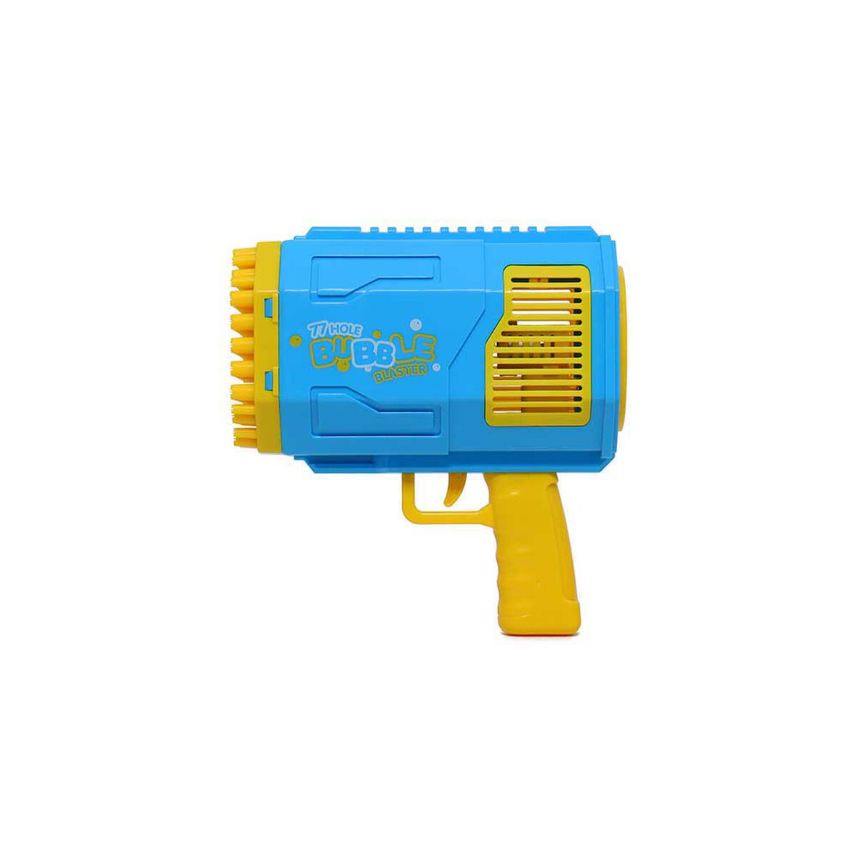 Pistola de Burbujas de 77 Agujeros con Luz + Solución de Burbujas 100 ML Happy Line