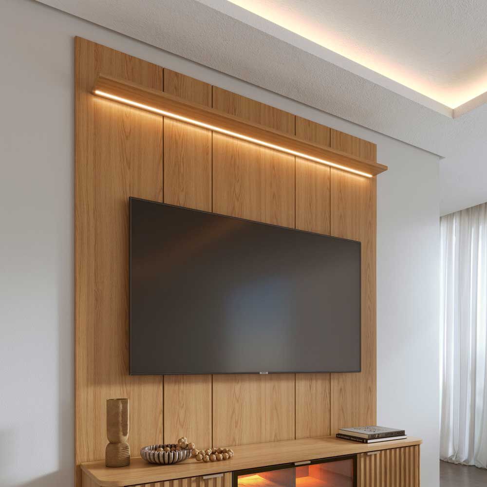 Panel TV Decocasa Neon Float hasta 70" Carvalho