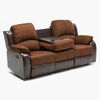 Juego de Living Reclinable Daniels Thompson Sof&aacute; 3 Cuerpos + 2 Bergere Caf&eacute;