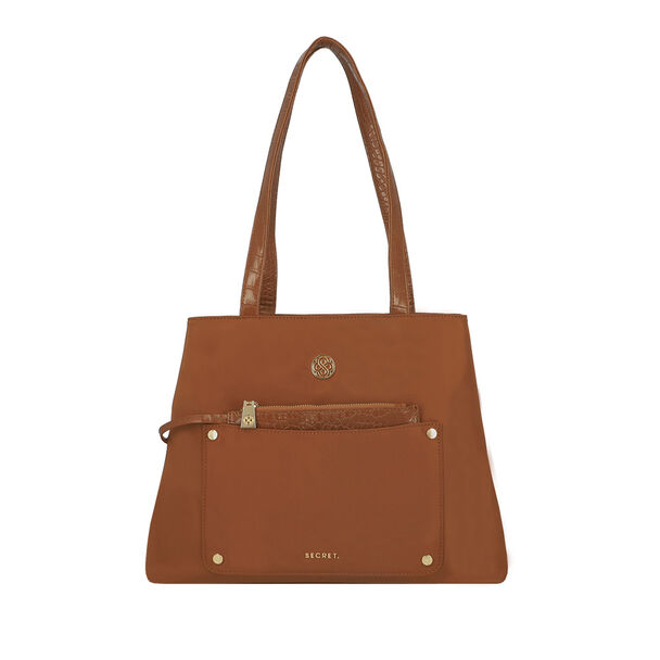Cartera de hombro Secret Girona FW25 L Café Medio