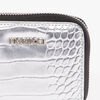 Billetera Metalica Plateada Eco Cuero Mujer Fiorucci