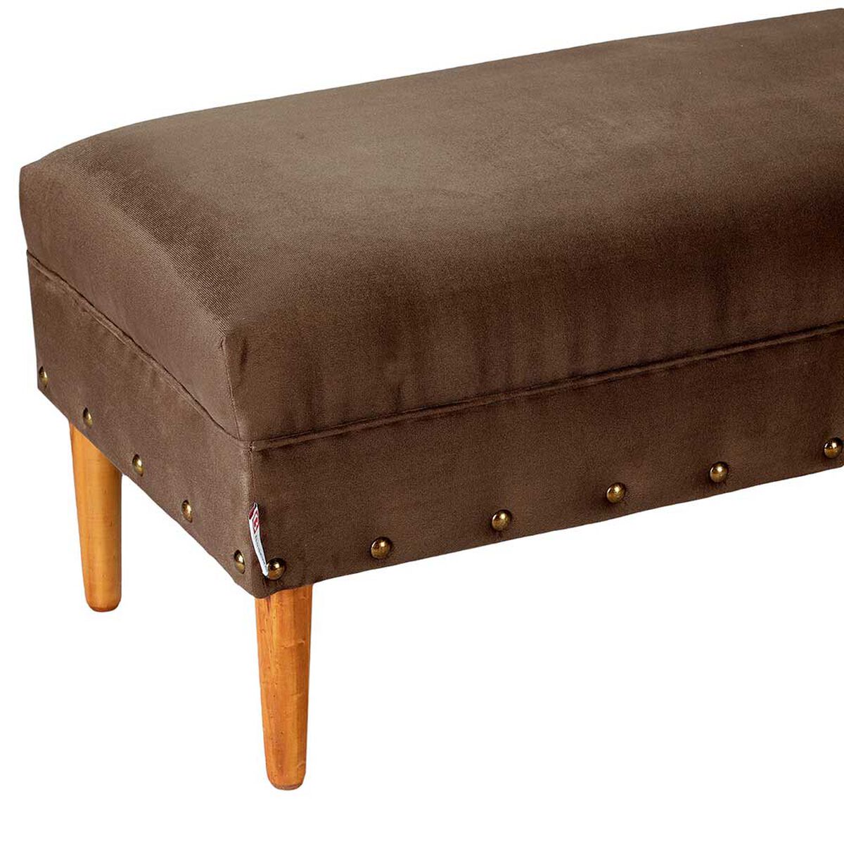 Banqueta Bodevir Provenza Tacha Felpa 04 Chocolate&nbsp;