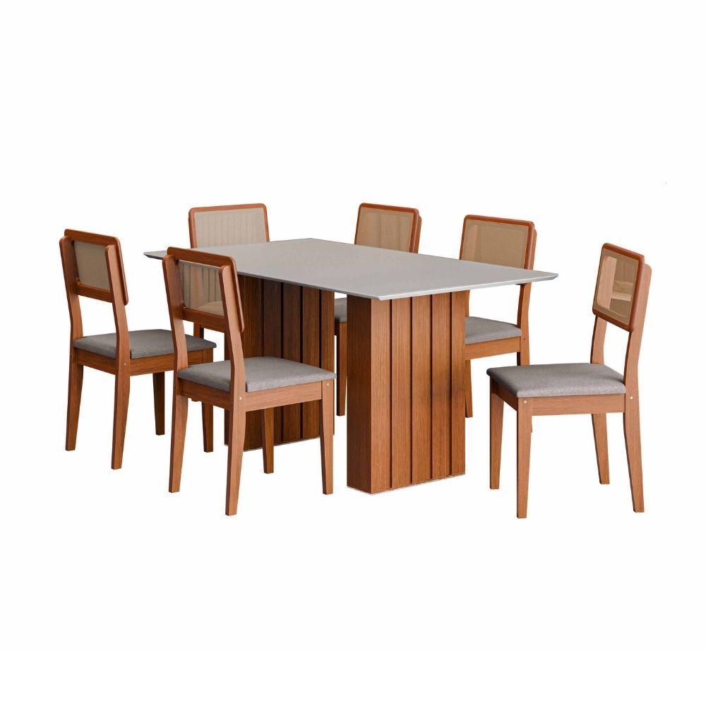 Juego de Comedor Exit Santiago 6 Sillas Blanco