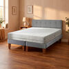 Cama Europea Latam Home 2 Plazas Zen Best 190 Cm Gris + Respaldo