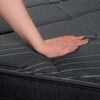Cama Europea Flex 2 Plazas Black + 2 almohadas