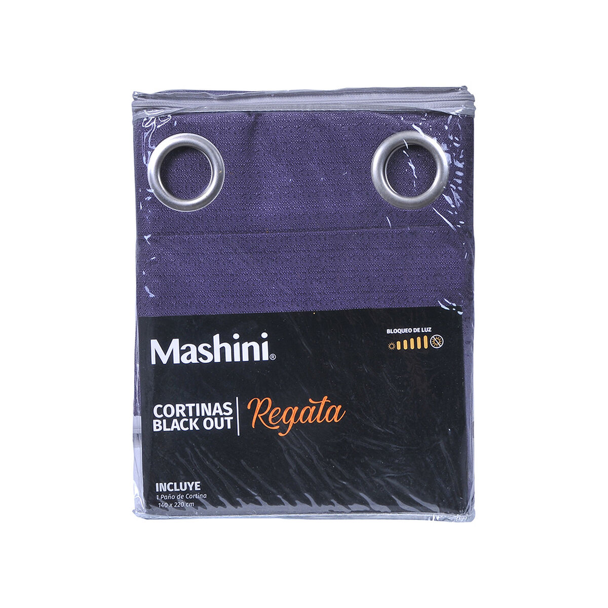 Cortina Blackout Mashini Argolla Regata Morado 140 x 165 cm