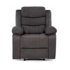 Sof&aacute; Reclinable Daniels Tradicional Norman 2 Cuerpos Gris Elephant