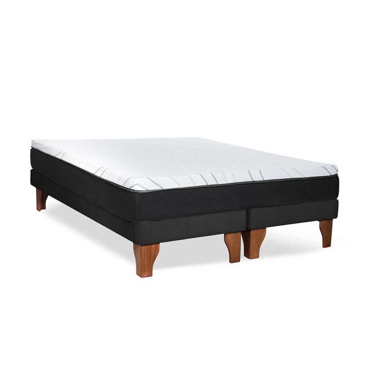 Cama Europea Latam Home 2 Plazas Zen Roller Negro