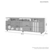 Rack Di Poretti Atraente 70" Gris