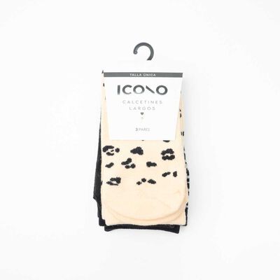Imagen 1 del producto Pack 3 Calcetines Largo Mujer Icono Surtido