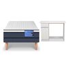 Combo Cama Europea CIC 1 Plaza Excellence Plus + Escritorio New Blanco 1 Puerta 1 Cajón
