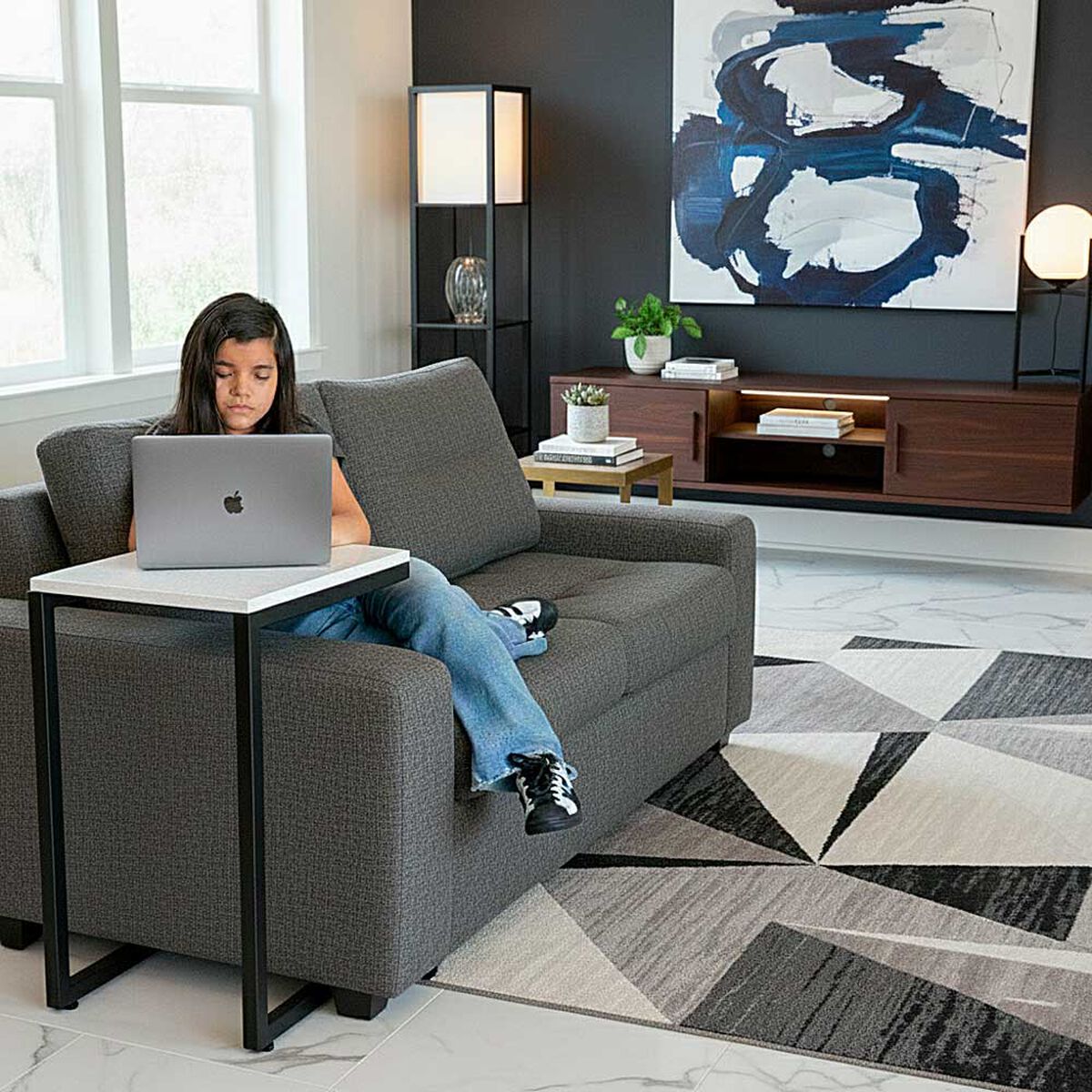 Sof&aacute; Cama Mons Mons M&oacute;naco 3 Cuerpos Gris Oscuro