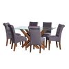 Juego de Comedor Latam Home Merida 6 Sillas Gris Oscuro