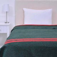 Frazada Poliéster Plumetti 1,5 Plazas Lineas Verde