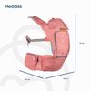 Porta Bebé con Arnés y  Asiento Cuidados Cadera Hip Seat Rosado Bebesit