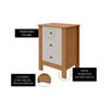 Velador Di Poretti Design Maggiore 3 Cajones Caf&eacute; Claro