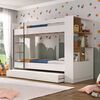 Camarote con Cama Auxiliar Di Poretti Design 1 Plaza Blanco