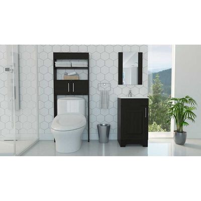 Combo Botiquín + Mueble Lavamanos TuHome My Bath Miel Wengue