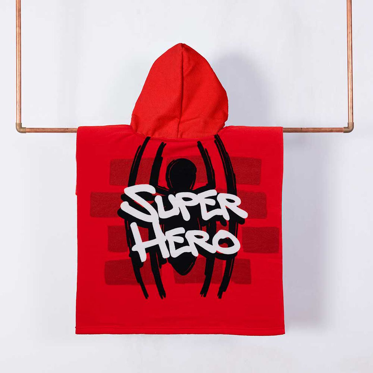 Toalla de Playa con Capucha Infantil Spiderman Súper 70 x 140 cm