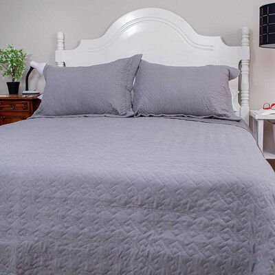 Imagen 1 del producto Quilt Doral 2 Plazas Gris Velvety