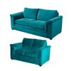 Juego de Living Latam Home Ancona 3 Cuerpos + Sof&aacute; 2 Cuerpos Turquesa
