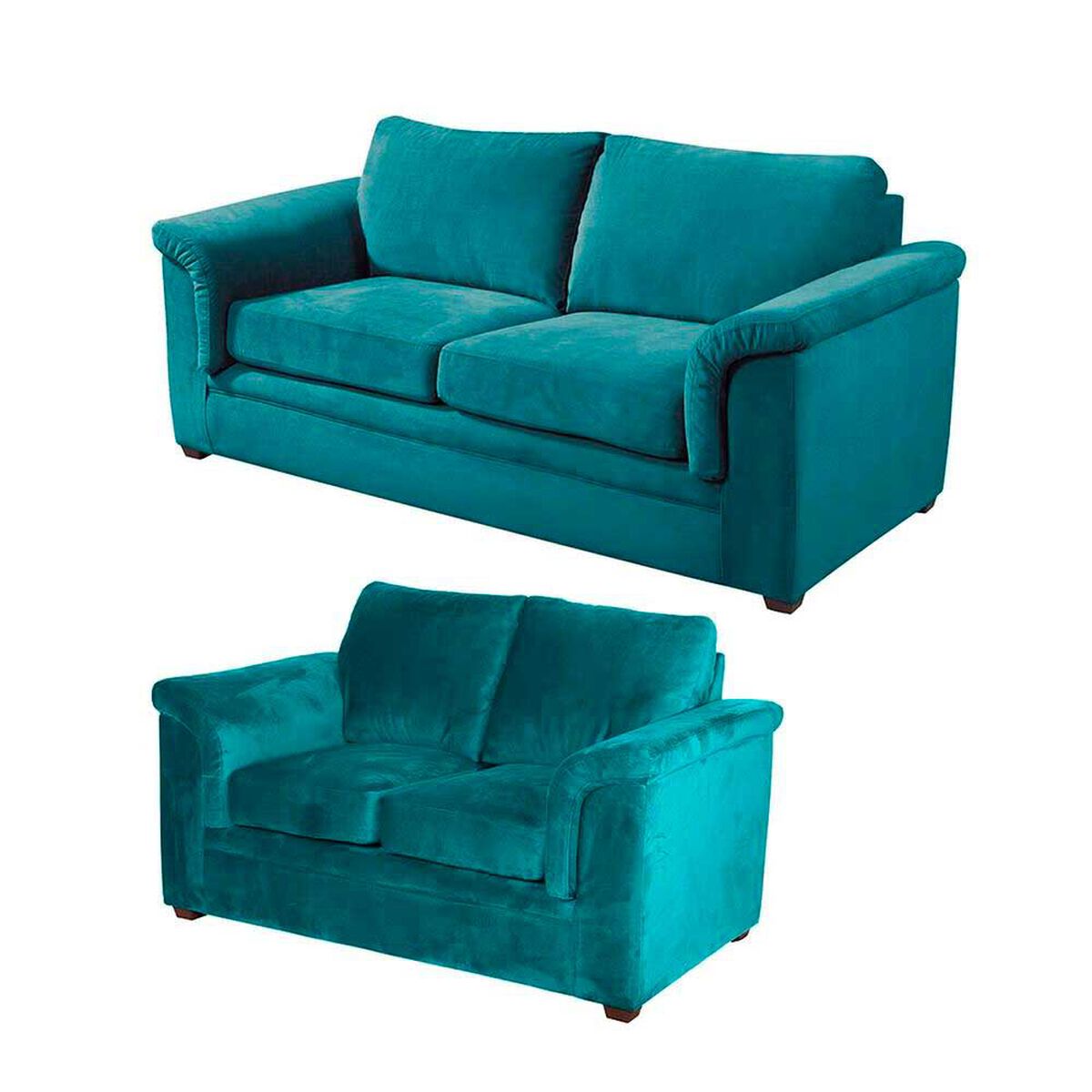 Juego de Living Latam Home Ancona 3 Cuerpos + Sof&aacute; 2 Cuerpos Turquesa