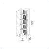 Estante Decocasa 4 Repisas 2 Puertas Off White
