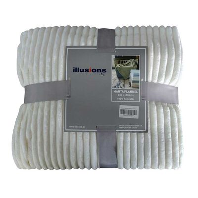 Imagen 1 del producto Manta Illusions 130 x 150 Crema Flannel