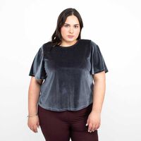 Polera Manga Corta Mujer Extralindas Petroleo