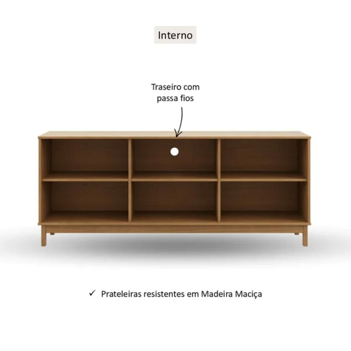 Rack TV Roca Essencia Hasta 65" Nogal