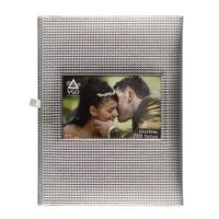 Álbum para Fotos Cartón Vgo Hojas Negras con Tapas Brillosas 200 Fotos Plateado