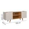 Rack TV River Altavision Hasta 55" Blanco Crema y Café