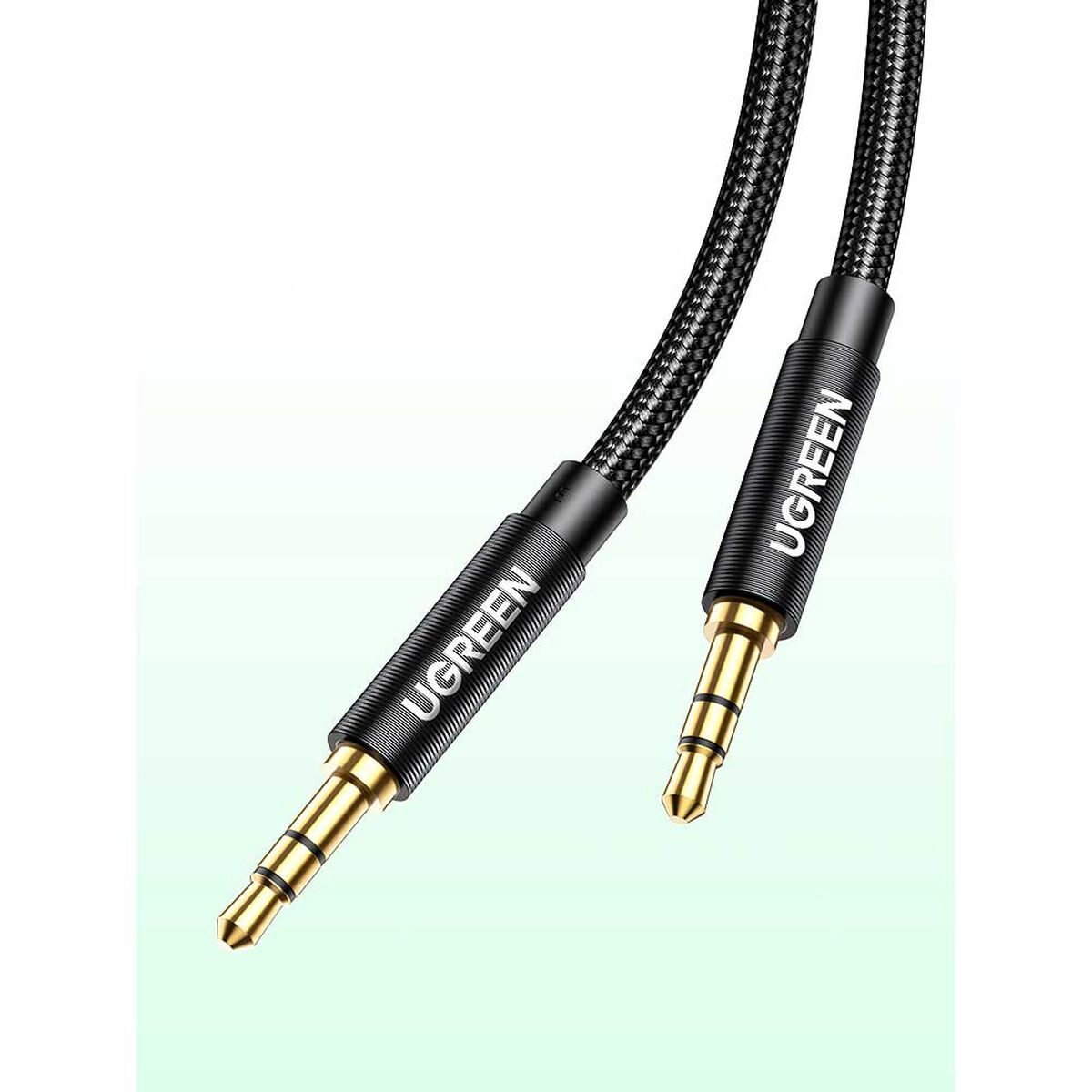 Cable Audio Auxiliar Plug 3.5Mm M/M Trenzado 1M Negro Ugreen Av112