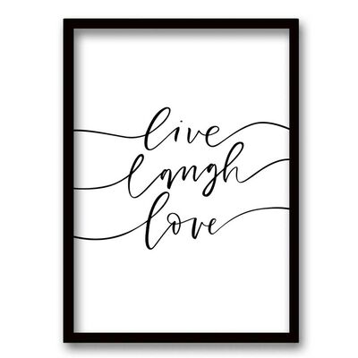 Imagen 1 del producto Cuadro Decorativo Retela Live, Laugh, Love 40 x 30 cm