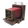 Cámara Decorativa Metal Vgo Foto Vintage Cámara 19 x 17 cm Rojo