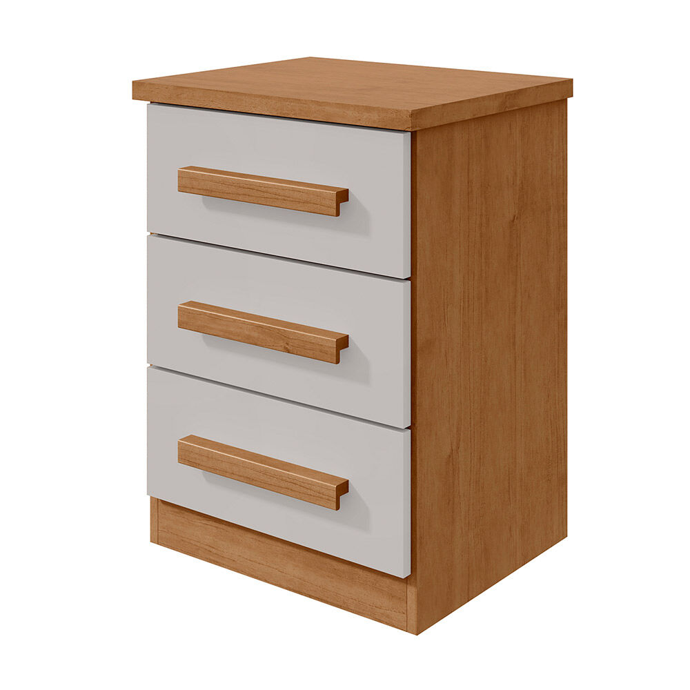 Velador Di Poretti Design Baiao 3 Cajones Café