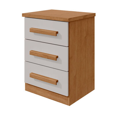 Velador Di Poretti Design Baiao 3 Cajones Caf&eacute;