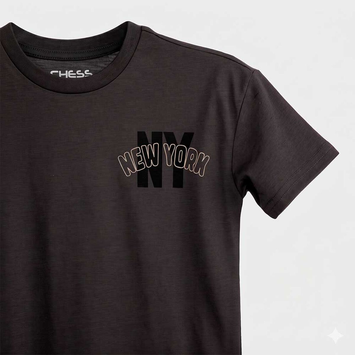 Polera Manga Corta de Algod&oacute;n Ni&ntilde;o Chess