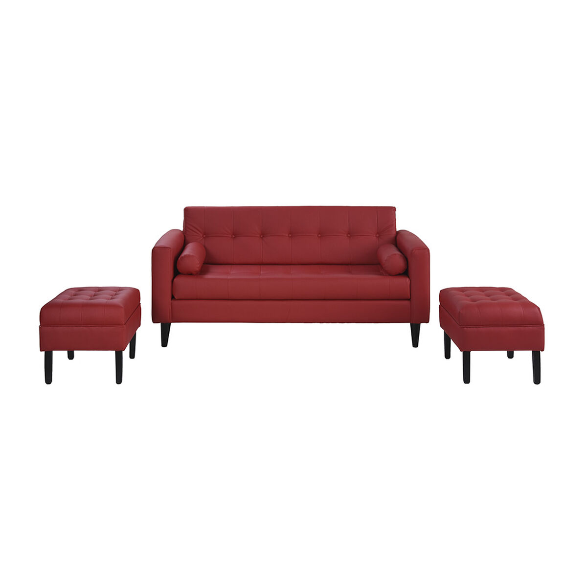 Sofá Bodevir Retro 50 3 Cuerpos + 2 Pouf
