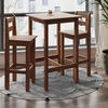 Juego de Comedor VekkaHome Alto 2 Sillas Chocolate