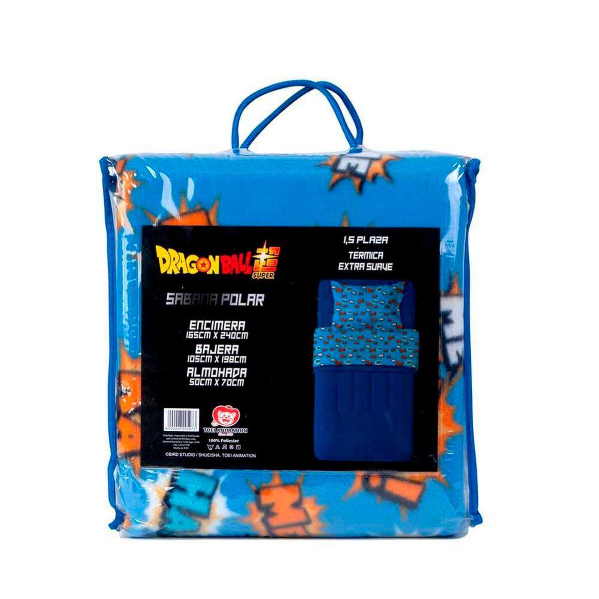 Juego de S&aacute;banas Polar Infantil Drag&oacute;n Ball Z 1,5 Plazas Hameka