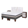 Cama Europea CIC Base Dividida 2 Plazas Balance + Respaldo + 2 Veladores