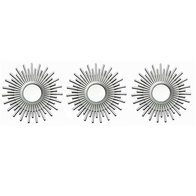 Imagen 1 del producto Set 3 Espejos Plástico Vgo para Colgar Circular 25 cm Plateado