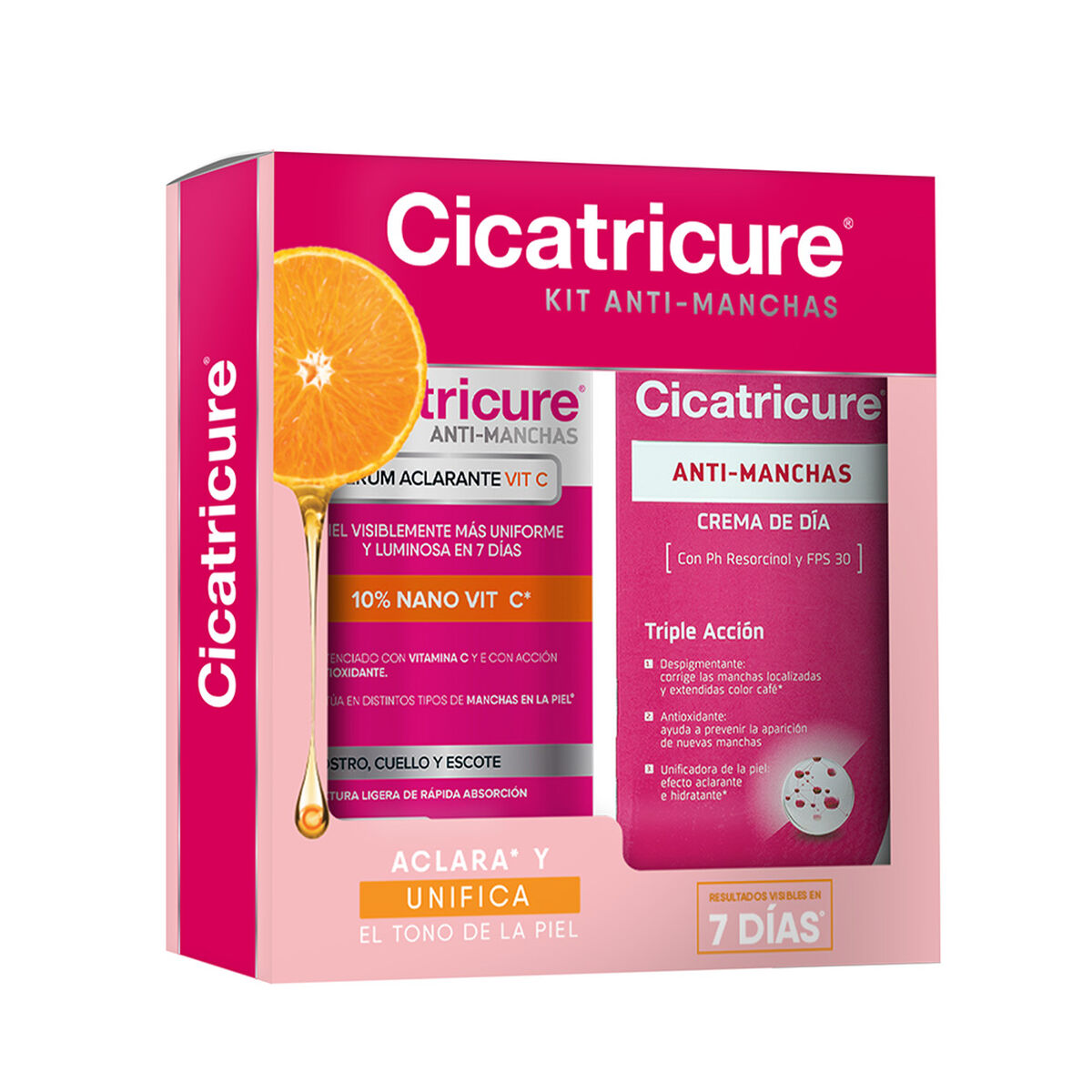 Pack Cicatricure Crema Antimanchas + Serum Vit C