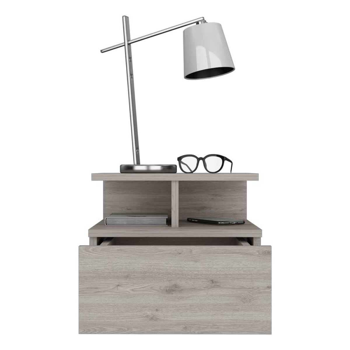 Velador Rectangular TuHome Dreams 1 Cajón Ceniza