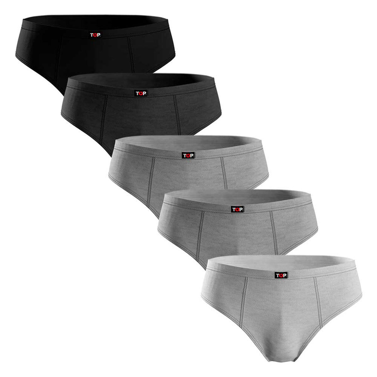 Pack 5 Slip Algod&oacute;n Hombre Top
