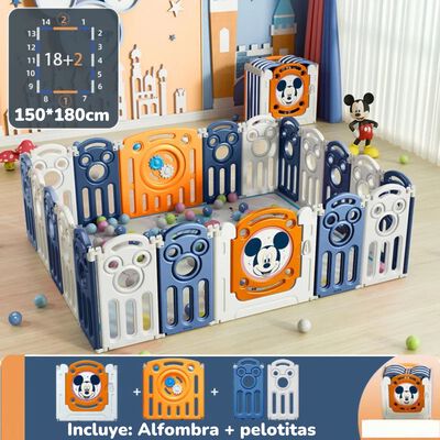 Imagen 2 del producto Corral 1.5*1.8m Naranjo con Alfombra Lubabycas