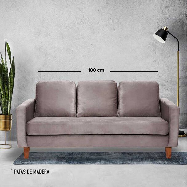 Sofá Latam Home Venecia 3 Cuerpos Gris