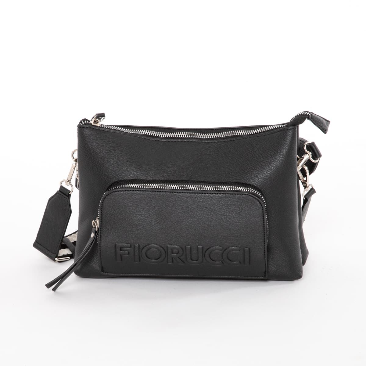 Cartera Cross Bag Mujer Negro Eco Cuero Fiorucci